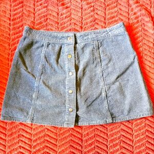 Corduroy A line mini skirt
